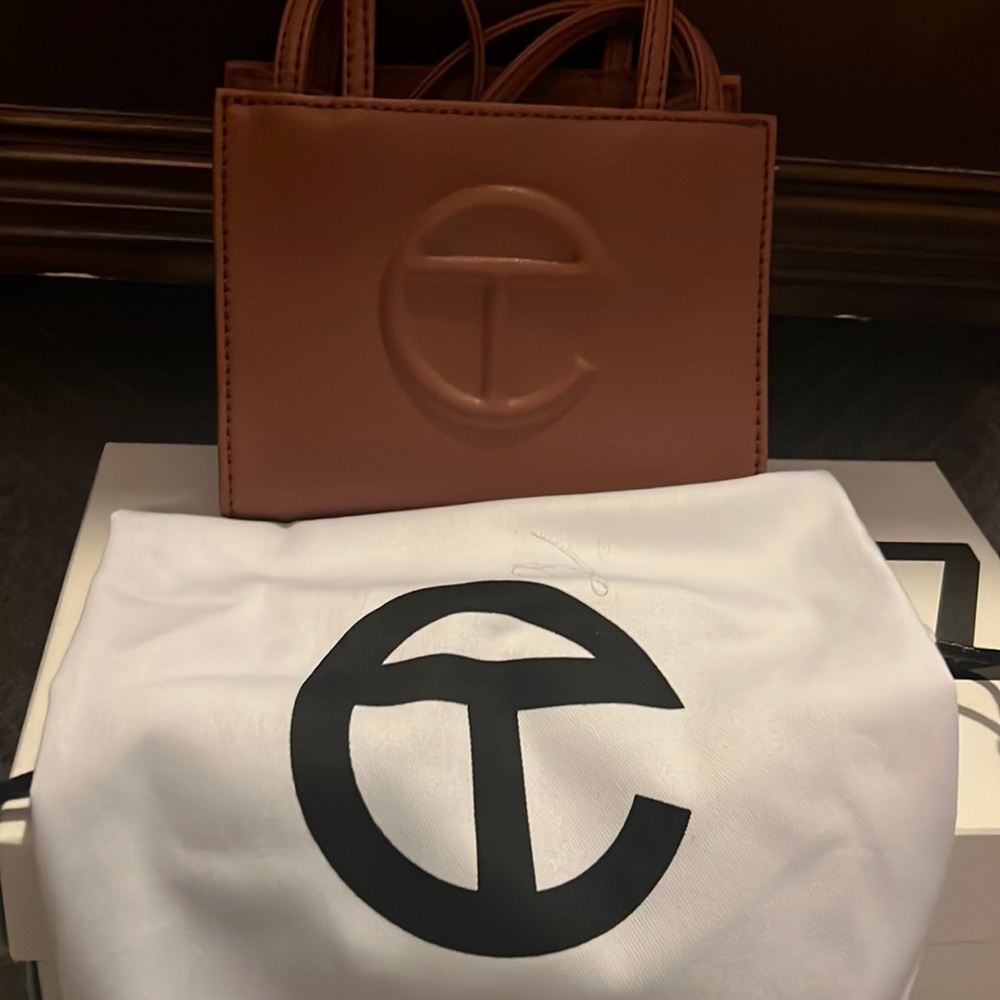 Brown mini telfer bag